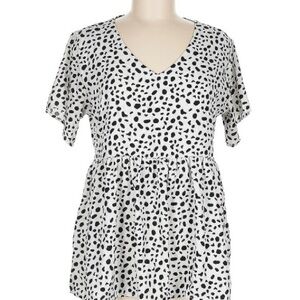 Black and White Polka Dot Women's Top